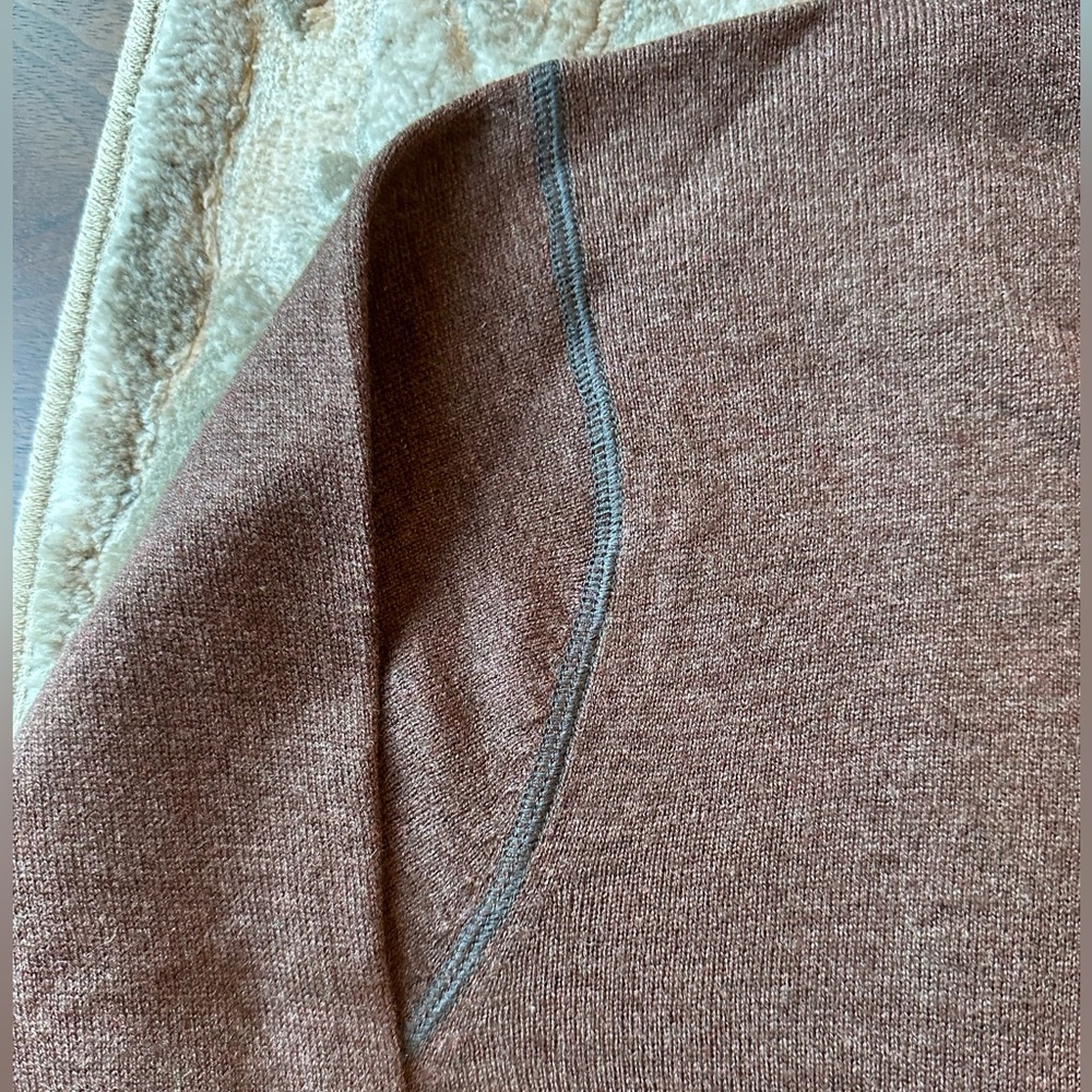Men’s Brown Cashmere half zip sweater